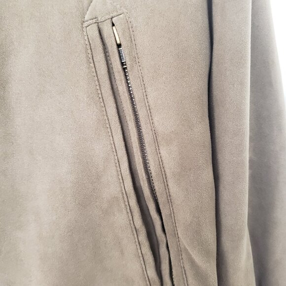 Gary Player Men's Light Brown Faux Suede Full Zip Golf Bomber Jacket Size 3XL - Picture 3 of 10